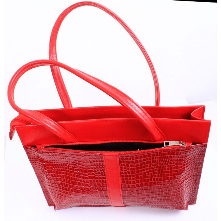 Ladies Red Leather Handbag 
